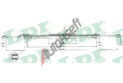 LPR Tažné lanko parkovací brzdy LP C0630B, C0630B  LPR Tažné lanko parkovací brzdy LP C0630B, C0630B