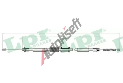 LPR Tažné lanko parkovací brzdy LP C0658B, C0658B  LPR Tažné lanko parkovací brzdy LP C0658B, C0658B