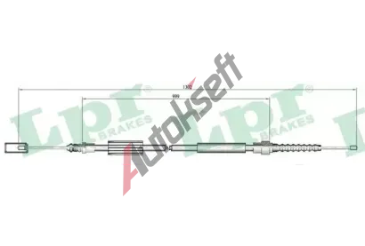 LPR Tan lanko parkovac brzdy LP C0695B, C0695B
