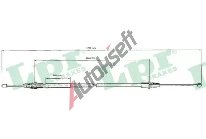 LPR Tažné lanko parkovací brzdy LP C0707B, C0707B  LPR Tažné lanko parkovací brzdy LP C0707B, C0707B