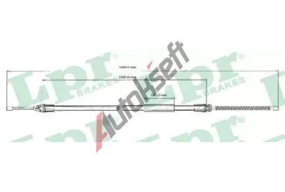 LPR Tan lanko parkovac brzdy LP C0720B, C0720B