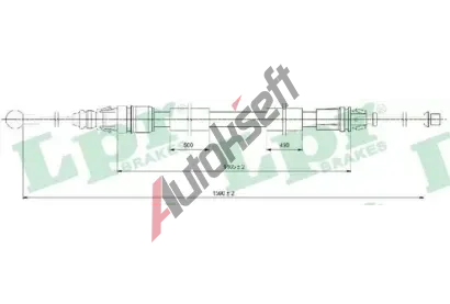 LPR Tažné lanko parkovací brzdy LP C0721B, C0721B LPR Tažné lanko parkovací brzdy LP C0721B, C0721B