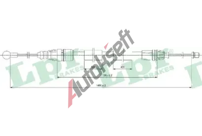 LPR Tan lanko parkovac brzdy LP C0733B, C0733B