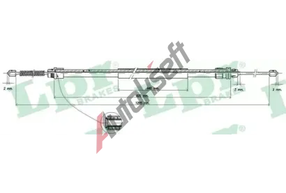 LPR Tažné lanko parkovací brzdy LP C0740B, C0740B LPR Tažné lanko parkovací brzdy LP C0740B, C0740B