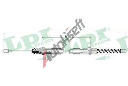 LPR Tažné lanko parkovací brzdy LP C0836B, C0836B LPR Tažné lanko parkovací brzdy LP C0836B, C0836B