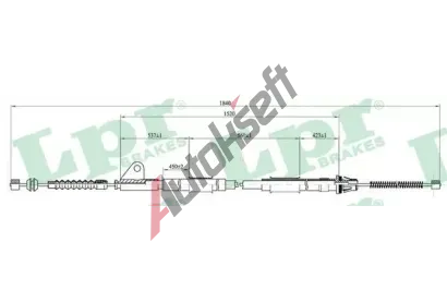 LPR Tan lanko parkovac brzdy LP C0852B, C0852B