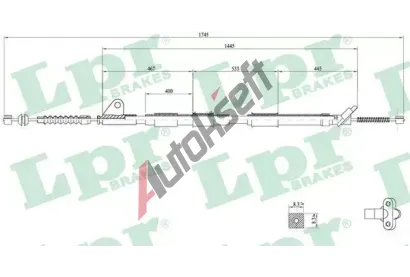 LPR Ta�n� lanko parkovac� brzdy LP C0858B, C0858B