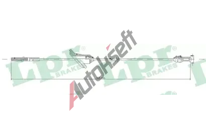 LPR Tažné lanko parkovací brzdy LP C0868B, C0868B  LPR Tažné lanko parkovací brzdy LP C0868B, C0868B