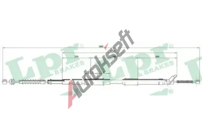 LPR Tan lanko parkovac brzdy LP C0870B, C0870B