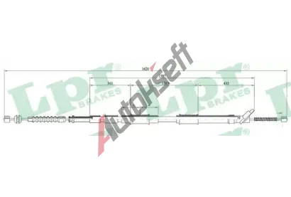 LPR Tan lanko parkovac brzdy LP C0873B, C0873B