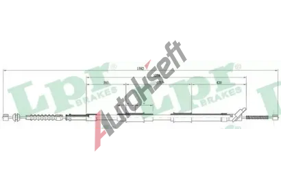 LPR Tan lanko parkovac brzdy LP C0874B, C0874B