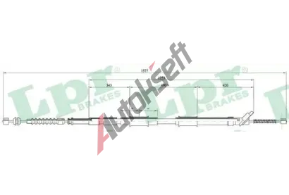 LPR Tan lanko parkovac brzdy LP C0875B, C0875B