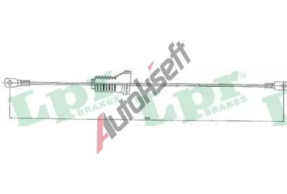LPR Tažné lanko parkovací brzdy LP C0912B, C0912B  LPR Tažné lanko parkovací brzdy LP C0912B, C0912B