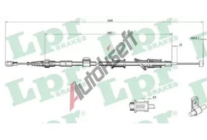 LPR Tan lanko parkovac brzdy LP C0916B, C0916B