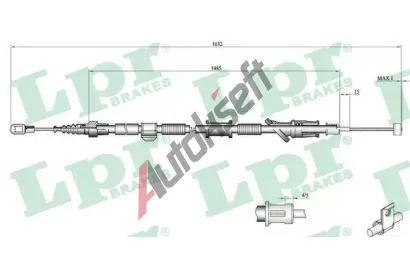 LPR Tan lanko parkovac brzdy LP C0917B, C0917B