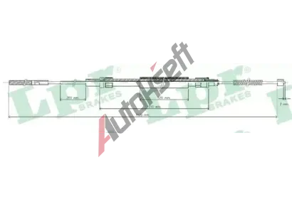 LPR Tan lanko parkovac brzdy LP C0960B, C0960B