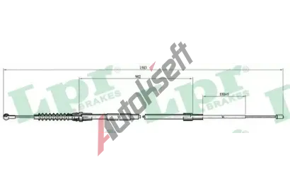 LPR Tan lanko parkovac brzdy LP C0968B, C0968B
