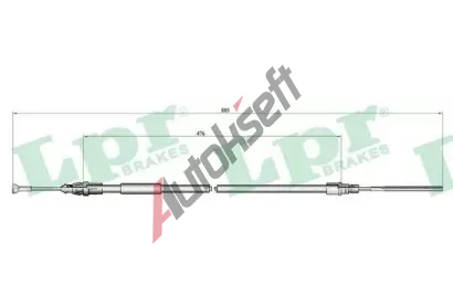 LPR Tan lanko parkovac brzdy LP C1265B, C1265B