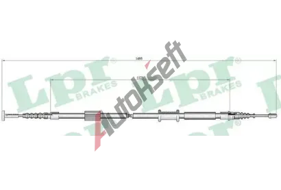 LPR Tan lanko parkovac brzdy LP C1448B, C1448B