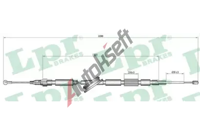 LPR Tažné lanko parkovací brzdy LP C1519B, C1519B  LPR Tažné lanko parkovací brzdy LP C1519B, C1519B