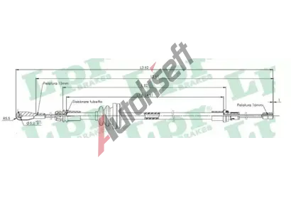LPR Tažné lanko parkovací brzdy LP C1622B, C1622B LPR Tažné lanko parkovací brzdy LP C1622B, C1622B