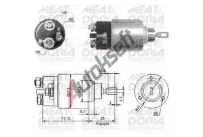 MEAT & DORIA Elektromagnetick spna startru MAD 46044, 46044