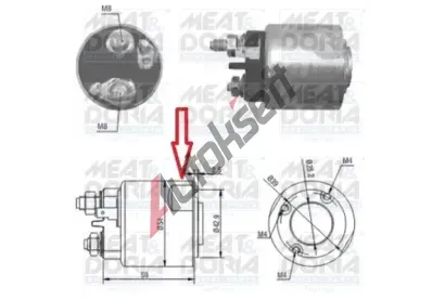 MEAT & DORIA Elektromagnetick spna startru MAD 46086, 46086