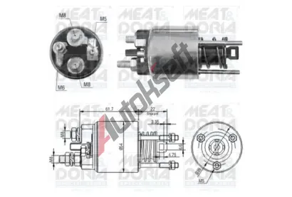 MEAT & DORIA Elektromagnetick spna startru MAD 46145, 46145
