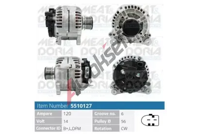 MEAT & DORIA Alterntor MAD 5510127, 5510127