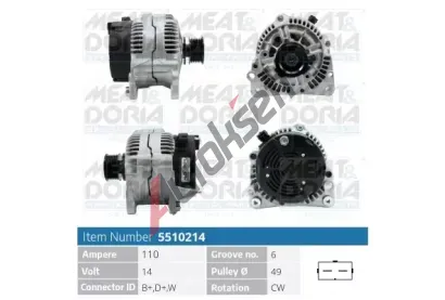 MEAT & DORIA Alterntor MAD 5510214, 5510214