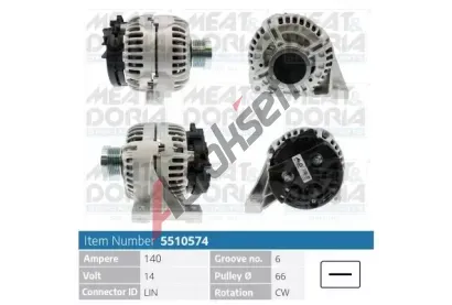 MEAT & DORIA Alternátor MAD 5510574, 5510574 MEAT & DORIA Alternátor MAD 5510574, 5510574