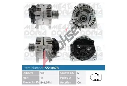 MEAT & DORIA Alternátor MAD 5510878, 5510878 MEAT & DORIA Alternátor MAD 5510878, 5510878