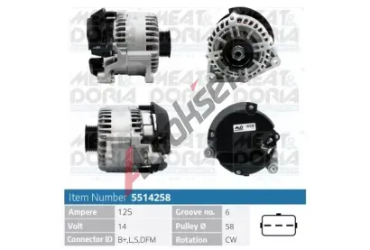 MEAT & DORIA Alterntor MAD 5514258, 5514258