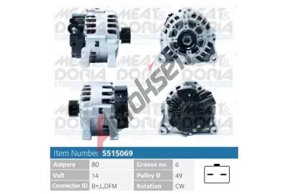 MEAT & DORIA Alterntor MAD 5515069, 5515069