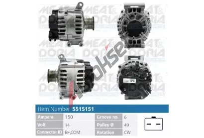 MEAT & DORIA Alterntor MAD 5515151, 5515151
