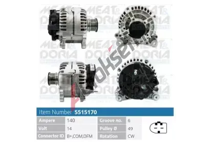 MEAT & DORIA Alterntor MAD 5515170, 5515170