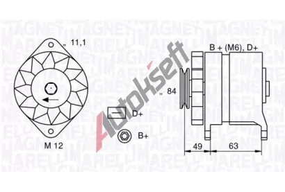 MAGNETI MARELLI Alterntor MAG 063321044010, 063321044010