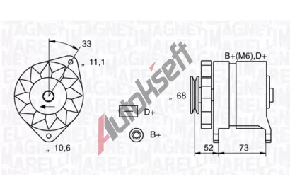 MAGNETI MARELLI Alterntor MAG 063321154010, 063321154010
