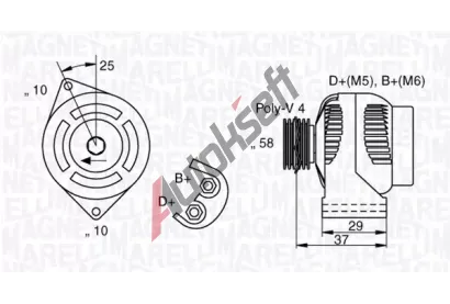 MAGNETI MARELLI Alterntor MAG 063341658010, 063341658010