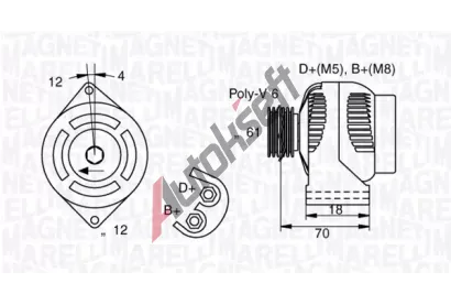 MAGNETI MARELLI Alterntor MAG 063377005010, 063377005010
