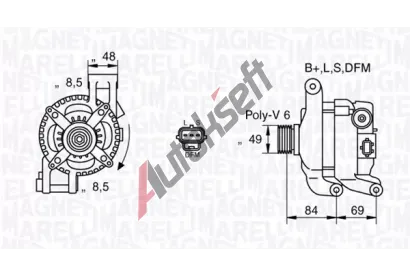 MAGNETI MARELLI Alterntor MAG 063377417010, 063377417010