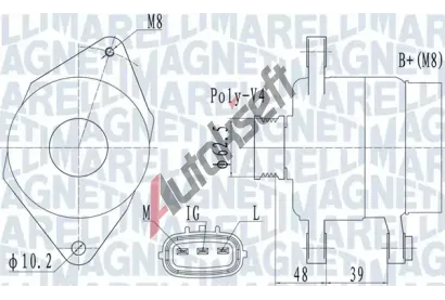 MAGNETI MARELLI Alterntor MAG 063731517010, 063731517010