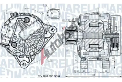 MAGNETI MARELLI Alterntor MAG 063731545910, 063731545910