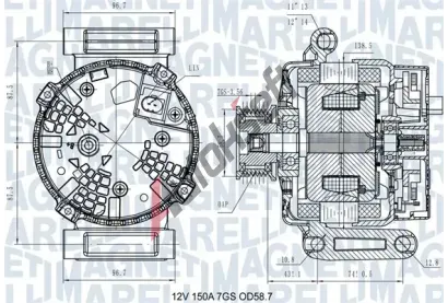 MAGNETI MARELLI Alterntor MAG 063731557610, 063731557610