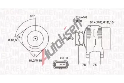MAGNETI MARELLI Alterntor MAG 063731591010, 063731591010