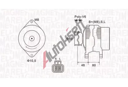 MAGNETI MARELLI Alterntor MAG 063731607010, 063731607010