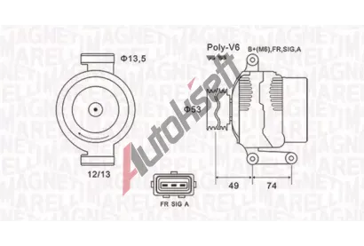 MAGNETI MARELLI Alterntor MAG 063731635010, 063731635010