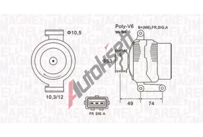 MAGNETI MARELLI Alterntor MAG 063731638010, 063731638010