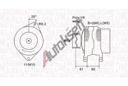 MAGNETI MARELLI Alterntor MAG 063731643010, 063731643010