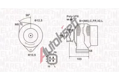 MAGNETI MARELLI Alterntor MAG 063731727010, 063731727010